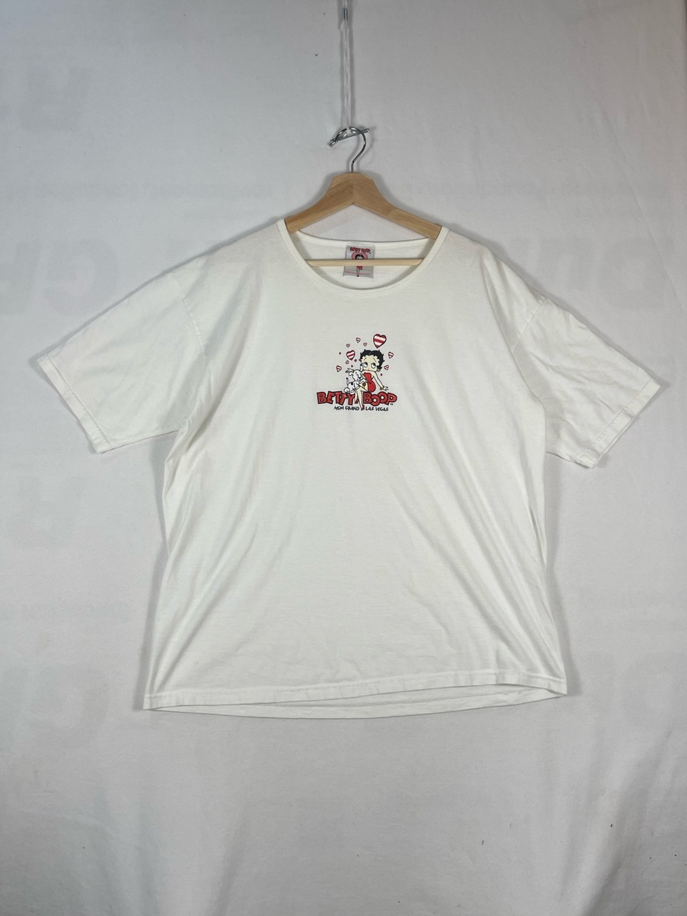 Vintage 1996 Betty Boop MGM Grand Exclusive Las Vegas White T shirt Mens Sz XL